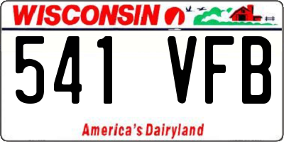 WI license plate 541VFB