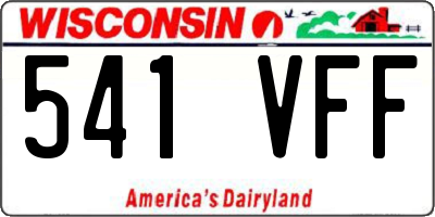 WI license plate 541VFF