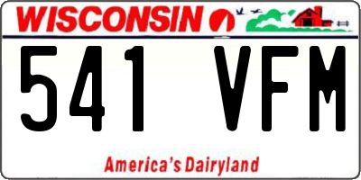 WI license plate 541VFM