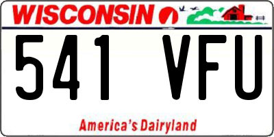 WI license plate 541VFU