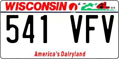 WI license plate 541VFV
