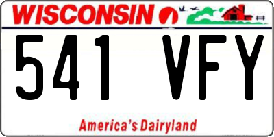 WI license plate 541VFY
