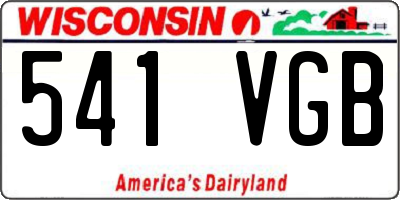 WI license plate 541VGB
