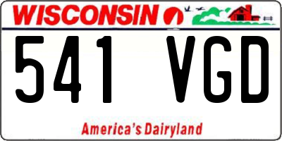 WI license plate 541VGD