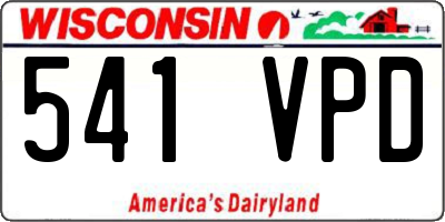 WI license plate 541VPD