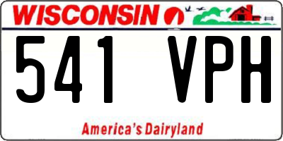 WI license plate 541VPH