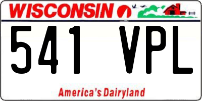 WI license plate 541VPL