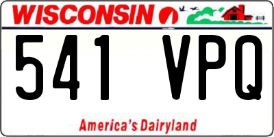 WI license plate 541VPQ