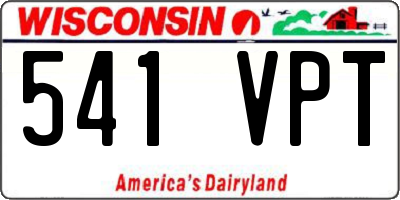 WI license plate 541VPT