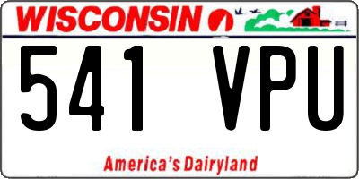 WI license plate 541VPU