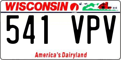 WI license plate 541VPV