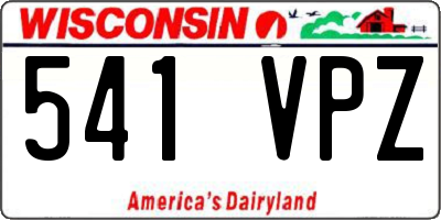 WI license plate 541VPZ