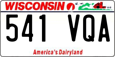 WI license plate 541VQA