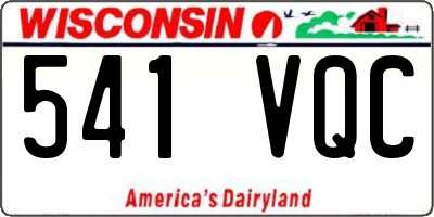 WI license plate 541VQC