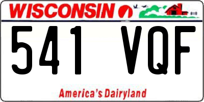WI license plate 541VQF