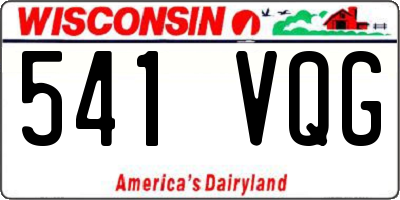 WI license plate 541VQG