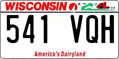 WI license plate 541VQH