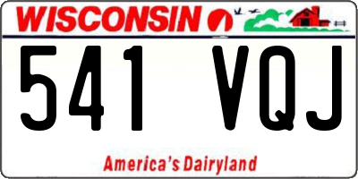 WI license plate 541VQJ