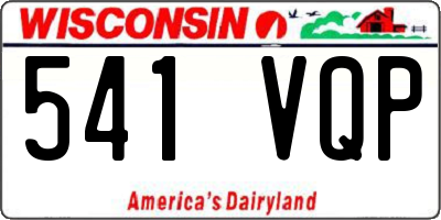 WI license plate 541VQP