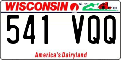 WI license plate 541VQQ