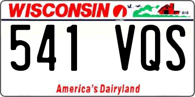 WI license plate 541VQS