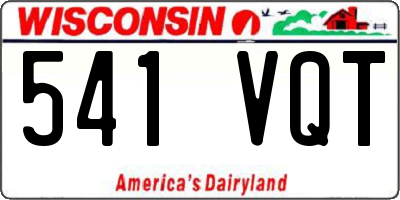 WI license plate 541VQT