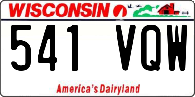 WI license plate 541VQW