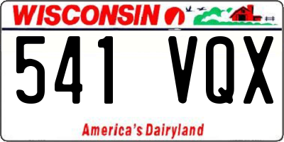 WI license plate 541VQX