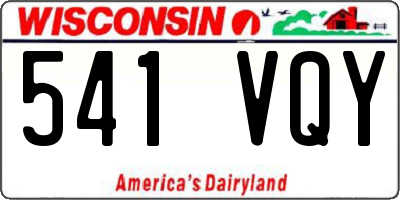WI license plate 541VQY