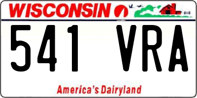 WI license plate 541VRA