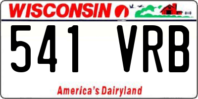 WI license plate 541VRB