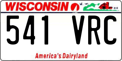 WI license plate 541VRC