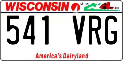 WI license plate 541VRG
