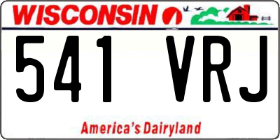 WI license plate 541VRJ