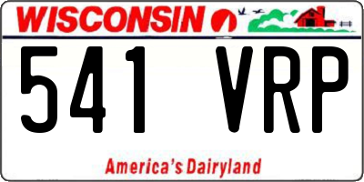 WI license plate 541VRP