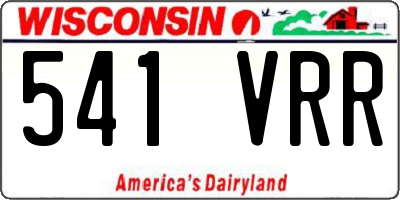 WI license plate 541VRR