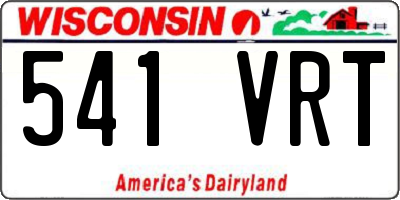 WI license plate 541VRT