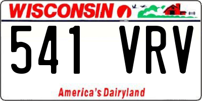 WI license plate 541VRV