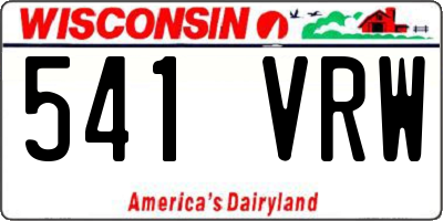 WI license plate 541VRW