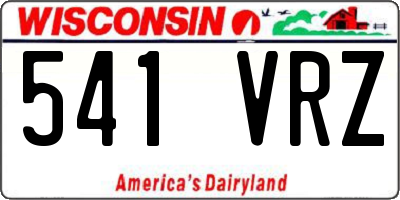 WI license plate 541VRZ