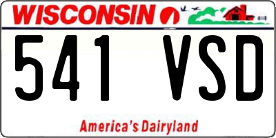 WI license plate 541VSD