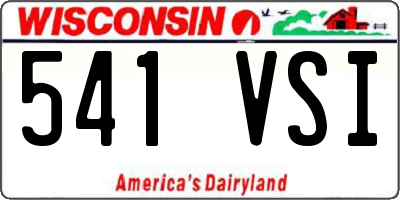 WI license plate 541VSI