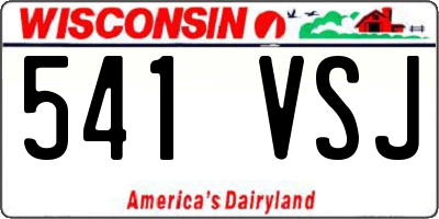 WI license plate 541VSJ