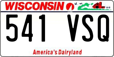 WI license plate 541VSQ