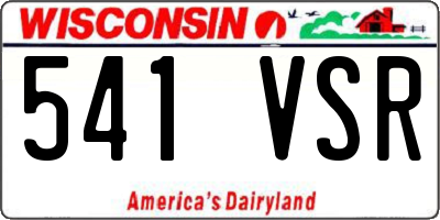 WI license plate 541VSR