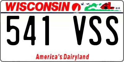 WI license plate 541VSS