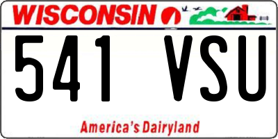 WI license plate 541VSU