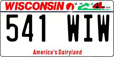 WI license plate 541WIW