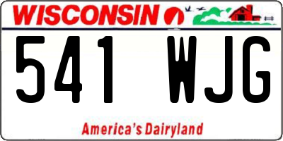 WI license plate 541WJG