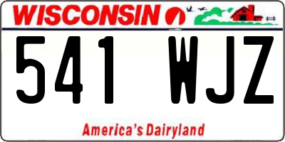 WI license plate 541WJZ